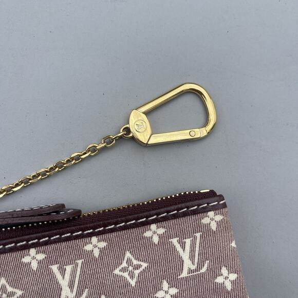 Louis Vuitton Monogram Mini Lin Idylle Pochette Cles Coin Case Let Cles Burgundy - Picture 2 of 12